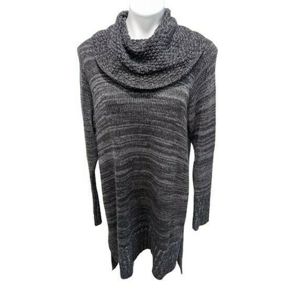 Sympli Womens Size Large Sweater Dress Pullover Gray Cowl Neck Side Slits Canada - Picture 1 of 10